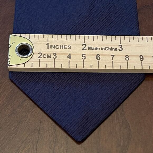 Vintage Luxury Marks & Spencer Blue Italian Silk Men’s Neck Tie Made In Uk - Picture 4 of 9